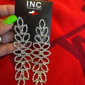 INC International Concepts Silver Statement Earrings